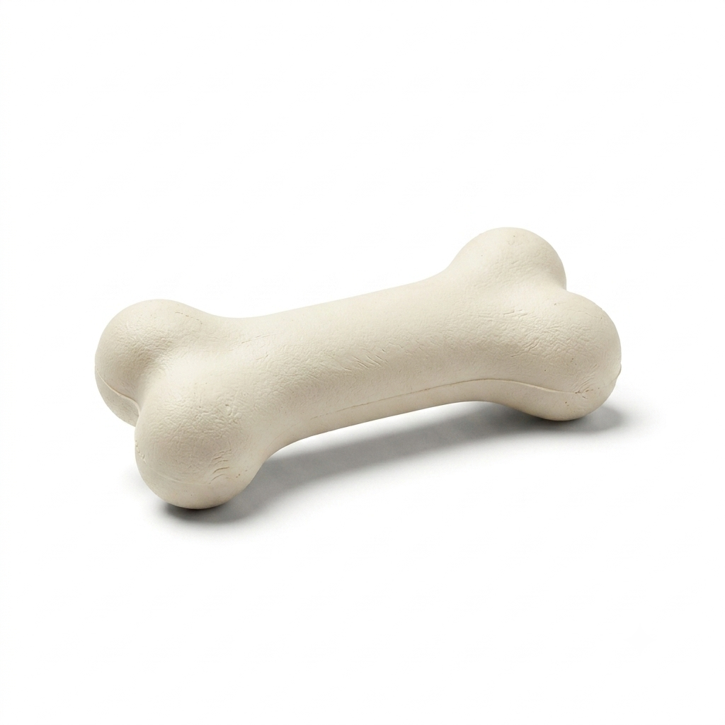 Bite-resistant rubber bone